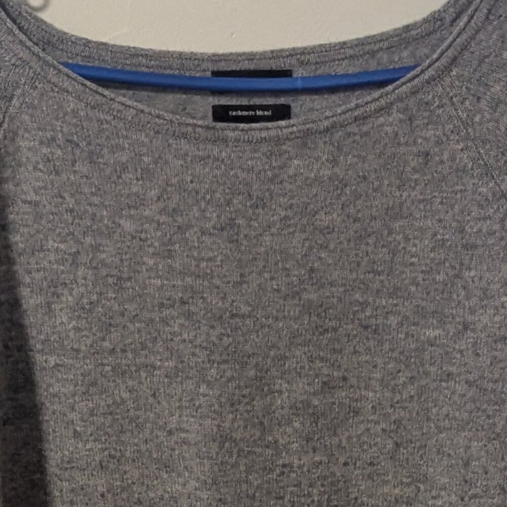 Halogen Cashmere Sweater Tunic Pullover Size 1X Grey‎ Preppy Heritagecore - Picture 5 of 6
